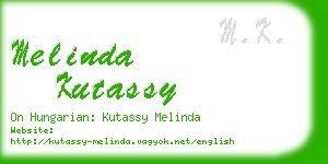 melinda kutassy business card